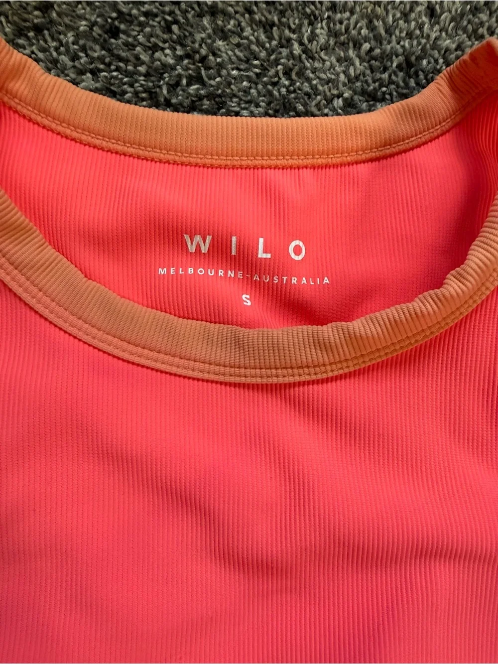 Wilo The Label Ribbed Sports Bra Leggings Set Pink Peach Size Small